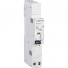 Schneider Square D IKQ 20A Single Pole and Neutral 1 Module C Curve 10kA 30mA Type A RCBO