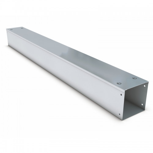 UNITRUNK TK44 100X100MM GALVANISED METAL TRUNKING C/W LID & COUPLER 3M LENGTHS