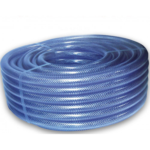 3/8" Clear Braided PVC Hose Pipe - Per 1m Length