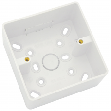 Univolt 1 Gang 32mm PVC LSF Round Cornered Surface Box