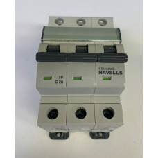 Havells 20A Triple Pole MCB Type C (Brand New)