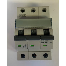 Havells 25A Triple Pole MCB Type D (Brand New)