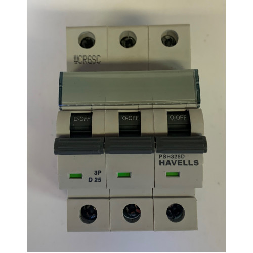 Havells 25A Triple Pole MCB Type D (Brand New)