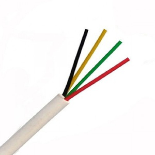 4 CORE ALARM CABLE 100M WHITE (100m)