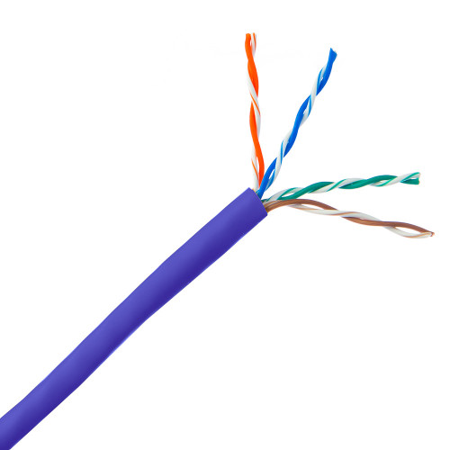 CAT5E CABLE UNSCREENED 305M PURPLE SOLID (305m)