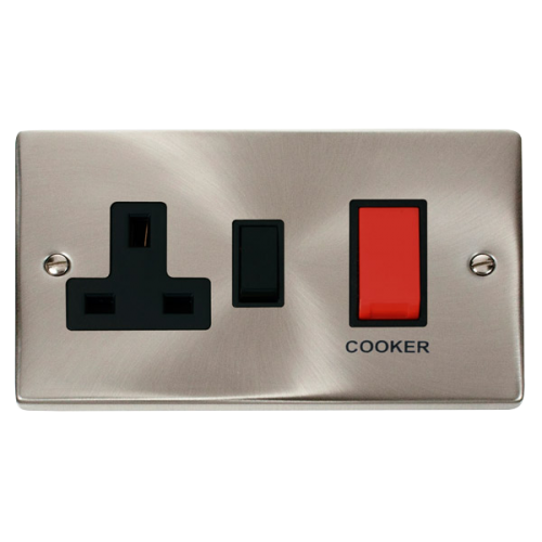 COOKER PLATE WITH 45A DP SWITCH & 13A