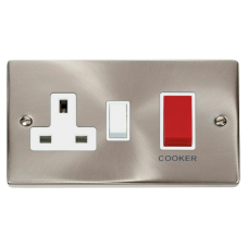 COOKER PLATE WITH 45A DP SWITCH & 13A DP
