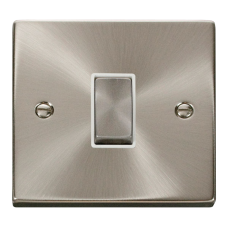 Click Deco 20A 1 Gang DP Ingot Switch White Victorian Sat Chrome