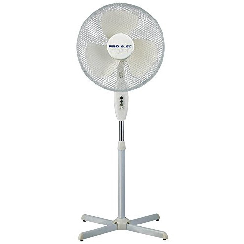Pro-Elec 16" Pedestal Fan, White - PEL01924