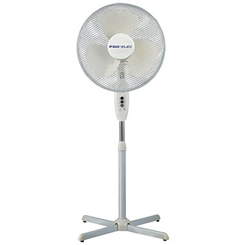Pro-Elec 16" Pedestal Fan, White - PEL01924
