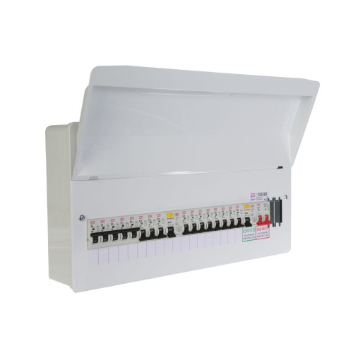 FuseBox 17 Usable Way Split Load Populated Consumer Unit 2 X 80A RCD + 16 MCB