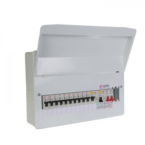 FuseBox 11 Usable Way Split Load Populated Consumer Unit 2 X 80A RCD + 10 MCB