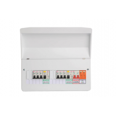 Fusebox SPD 10 Way Split 2X80A Rcd +MCBs