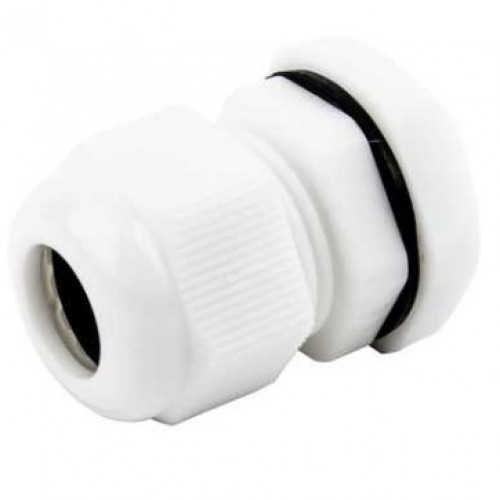 25mm White PVC Compression Gland (x10)