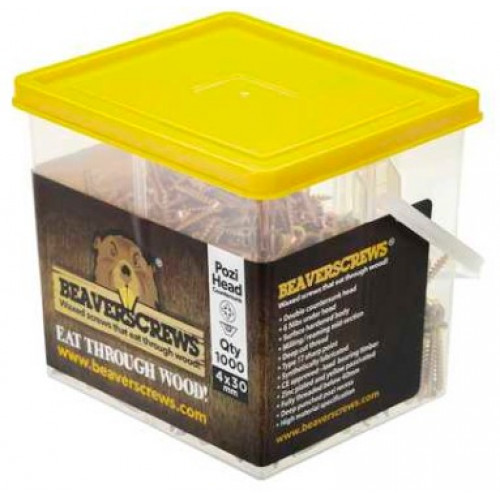 Beaverscrews 8 x 1¼ High Performance Woodscrews (Tub of 1000)