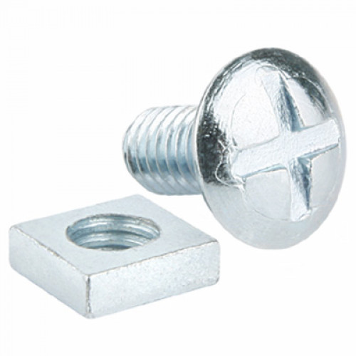 M6X8 Roofing Nuts + Bolts (x100)