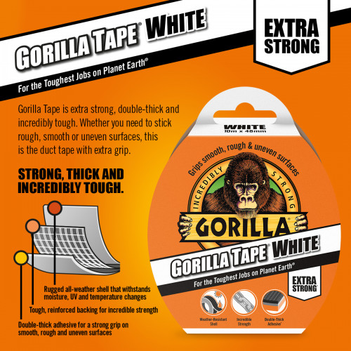 Gorilla Tape White 10m