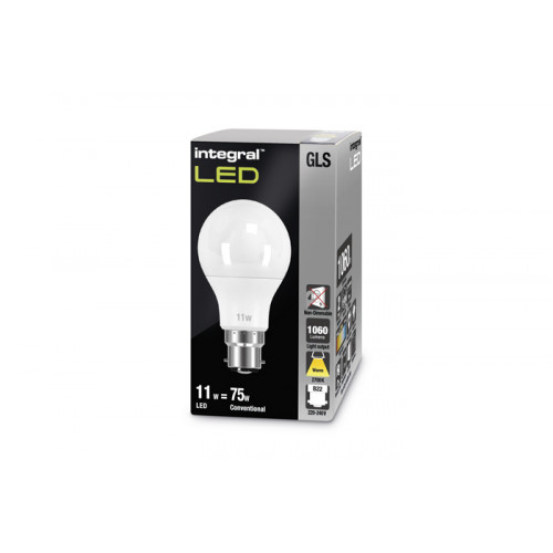 INTEGRAL Classic Globe (GLS) 11W (75W) 2700K 1060lm B22 Non-Dimmable-Lamp