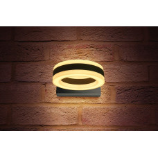 Integral LED Outdoor Ciclo Wall Light, 11W, Dark Grey, Warm White