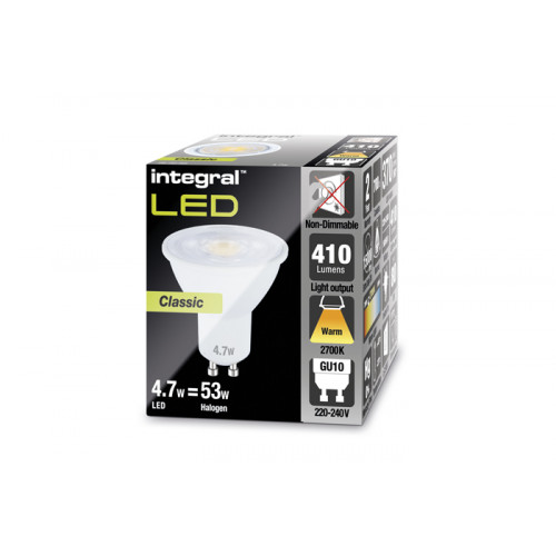 INTEGRAL GU10 PAR16 4.7W (53W) 2700K 410lm Non-Dimmable Lamp