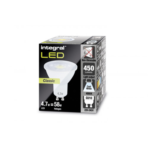 INTEGRAL GU10 PAR16 4.7W (56W) 4000K 450lm Non-Dimmable Lamp