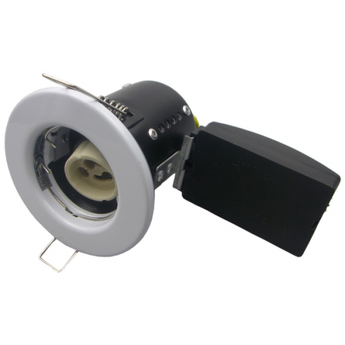 FIRE RATED SHORT CAN DOWNLIGHT GU10 FIXED - WHITE