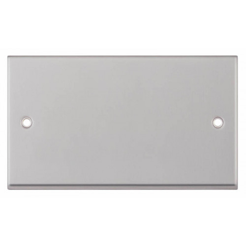 Selectric 7M-Pro Satin Chrome 2 Gang Blank Plate 7MPRO-143