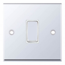 Selectric 7M-Pro Polished Chrome 1 Gang 10A Intermediate Switch with White Insert 7MPRO-307