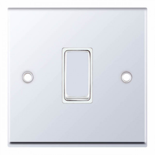 Selectric 7M-Pro Polished Chrome 1 Gang 10A Intermediate Switch with White Insert 7MPRO-307