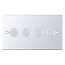 Selectric 7M-Pro Polished Chrome 4 Gang 400W 2 Way Dimmer Switch 7MPRO-314