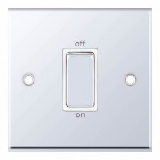 Selectric 7M-Pro Polished Chrome 1 Gang 45A DP Switch with White Insert 7MPRO-347