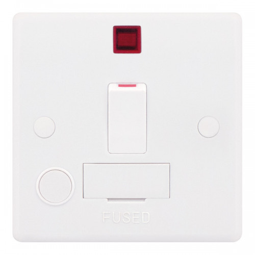 Selectric Smooth 13A DP Switched Fused Connection Unit with Flex Outlet and Neon SSL532