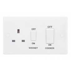 Selectric Smooth 45A DP Switch and 13A Switched Socket SSL569