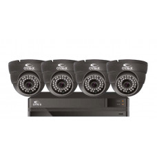 OYN-X 5MP 4 CHANNEL 1TB DVR CCTV KIT 4 X 5MP VARIFOCAL TURRET CAMERAS GREY