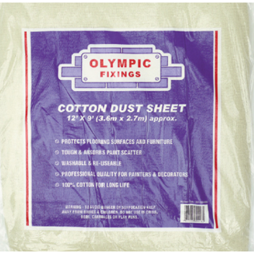 Olympic Cotton Dust Sheet 12X9Ft