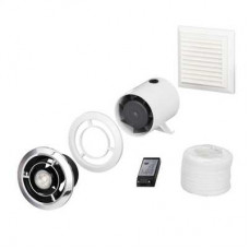 Domus Ventilation 100mm 4" In-Duct LED Showerlight Fan Kit with Timer SPV802ETLED