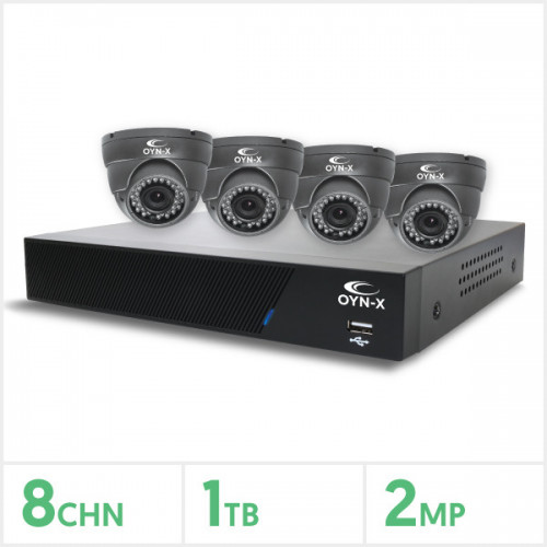 8 Channel 4 Camera HD Kit 1Tb Varifocal